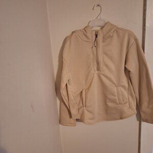 tan pullover half zipper medium